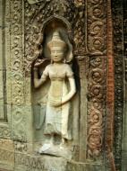 Asisbiz Preah Khan Temple Bas relief female divinty main enclosure 11