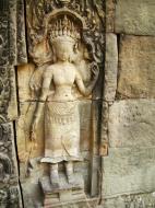 Asisbiz Preah Khan Temple Bas relief female divinty main enclosure 13