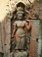 Asisbiz Preah Khan Temple Bas relief female divinty main enclosure 15