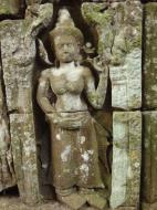 Asisbiz Preah Khan Temple Bas relief female divinty main enclosure 19