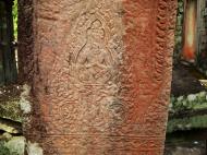 Asisbiz Preah Khan Temple Bas relief hermit in prayer main enclosure 01