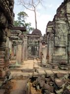 Asisbiz Preah Khan Temple Bas relief hermits in prayer main enclosure 01