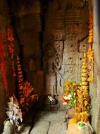 Asisbiz Preah Khan Temple Bas relief main female divinty shrine area 01