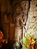 Asisbiz Preah Khan Temple Bas relief main female divinty shrine area 07