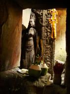 Asisbiz Preah Khan Temple Bas relief main female divinty shrine area 09