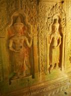 Asisbiz Preah Khan Temple Bas relief male and female divinty main enclosure 01