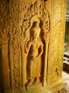Asisbiz Preah Khan Temple Bas relief male and female divinty main enclosure 06