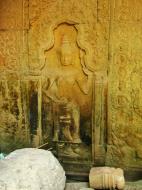 Asisbiz Preah Khan Temple Bas relief male divinty main enclosure 01