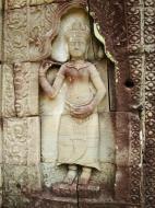 Asisbiz Preah Khan Temple Bas relief male divinty main enclosure 03