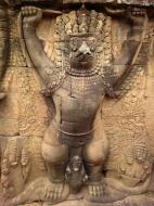 Asisbiz Garuda and Lion Bas reliefs Terrace of the Elephants 02