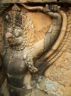 Asisbiz Garuda and Lion Bas reliefs Terrace of the Elephants 17