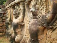 Asisbiz Garuda and Lion Bas reliefs Terrace of the Elephants 23