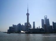 Asisbiz Oriental Pearl Tower Skyscraper viewed from the Bund promenade Lujiazui Pudong China 09