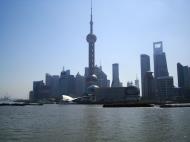 Asisbiz Oriental Pearl Tower Skyscraper viewed from the Bund promenade Lujiazui Pudong China 10