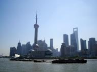 Asisbiz Oriental Pearl Tower Skyscraper viewed from the Bund promenade Lujiazui Pudong China 11