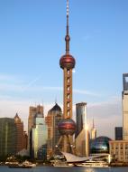 Asisbiz Oriental Pearl Tower Skyscraper viewed from the Bund promenade Lujiazui Pudong China 23