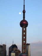 Asisbiz Oriental Pearl Tower Skyscraper viewed from the Bund promenade Lujiazui Pudong China 33