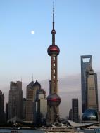 Asisbiz Oriental Pearl Tower Skyscraper viewed from the Bund promenade Lujiazui Pudong China 35