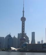 Asisbiz Oriental Pearl Tower Skyscraper viewed from the Bund promenade Lujiazui Pudong China 37