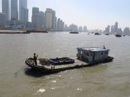 Asisbiz Huangpu River garbage collecting boat The Bund Area Shanghai China 01