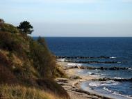 Asisbiz Ecology local white sand beaches dot the coastline Bornholm Denmark 04