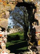 Asisbiz Ruins of Hammershus a Medieval fortress hole in the wall Bornholm Denmark 2009 01