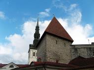 Asisbiz St Nicholas Church spire background old town Tallinn Estonia 01