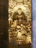 Asisbiz Marathwada Ajanta Caves Buddha carvings India Apr 2004 06