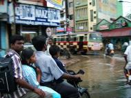 Asisbiz Madurai Sri Meenakshi Temple main road flooding India May 2005 01