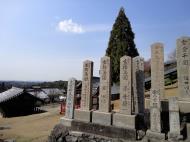 Asisbiz Nigatsu do engraved stone pillars Nara Japan sakura 03