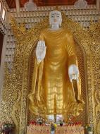 Asisbiz Dhammikarama Burmese Temple Standing Buddha Mar 2001 01