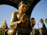 Asisbiz Yangon A Thi Tha Di Bronze Statue of Buddha Dec 2009 08