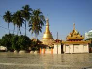 Asisbiz Yangon Botahtaung Pagoda Royal Palace main pagoda pond Jan 2010 13