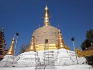 Asisbiz Hlwaga Lake Pagoda main stupa Mingaladon Yangon Myanmar Jan 2010 05