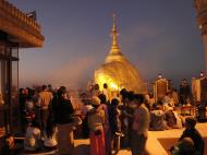 Asisbiz Myanmar Mon State Kyaiktiyo Pagoda Golden Rock dawn 2009 01
