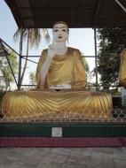 Asisbiz Meilamu Pagoda assorted Buddha statues Yangon Myanmar 07