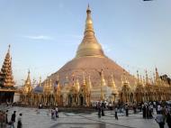 Asisbiz Myanmar Yangon Shwedagon Pagoda at twilight Dec 2009 01
