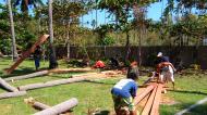 Asisbiz Turning logs into useful lumber beams note the safety equipment but what skill Tabinay Philippines 07