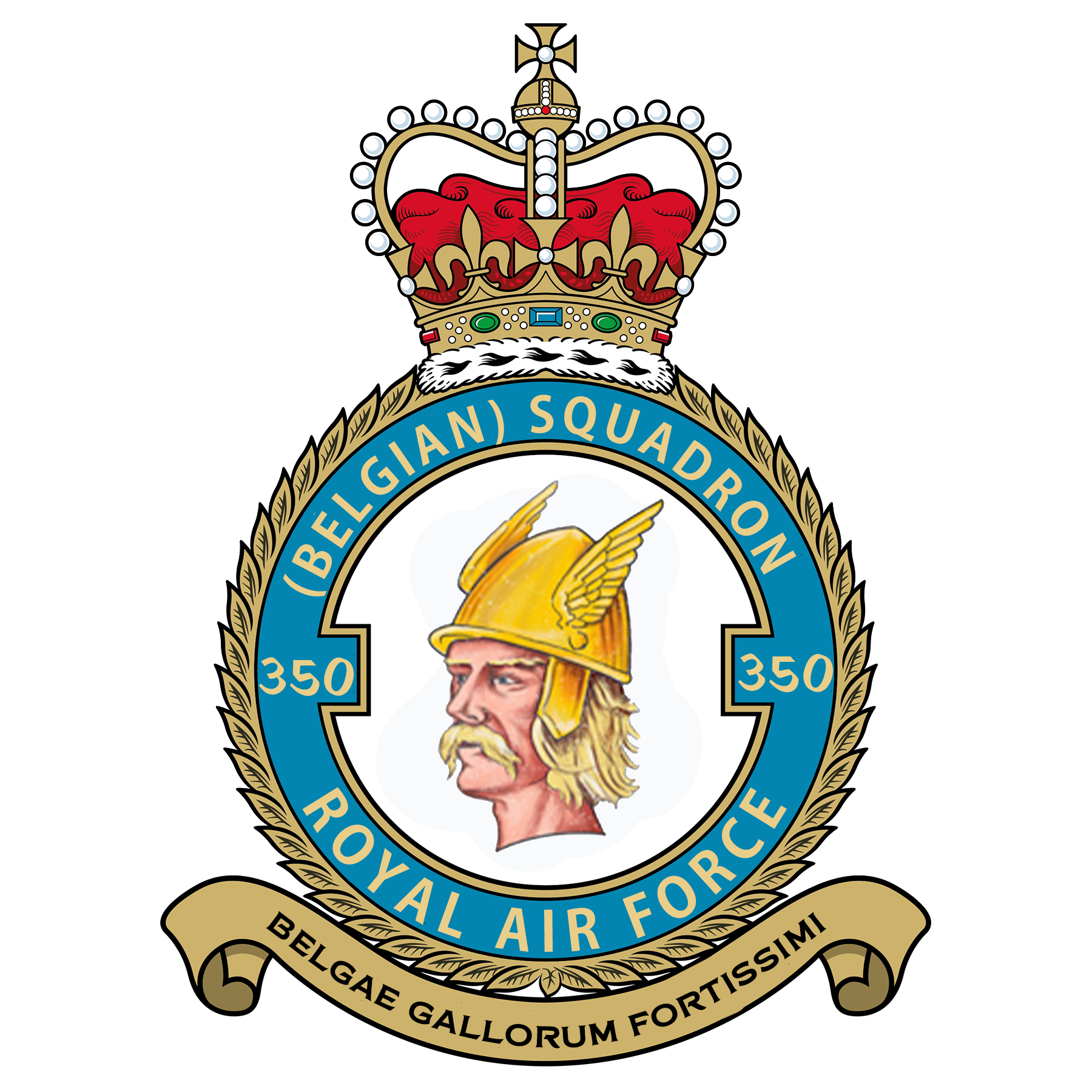 350th Squadron (Belgium) Crest