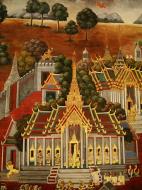 Asisbiz Grand Palace Gold leaf Buddhist artwork Bangkok Thailand 02