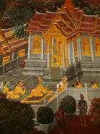 Asisbiz Grand Palace Gold leaf Buddhist artwork Bangkok Thailand 15