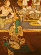 Asisbiz Grand Palace Gold leaf Buddhist artwork Bangkok Thailand 34