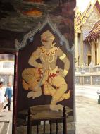 Asisbiz Grand Palace temple doors Gold leaf Buddhist paintings Bangkok Thailand 02