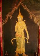 Asisbiz Grand Palace temple doors Gold leaf Buddhist paintings Bangkok Thailand 11