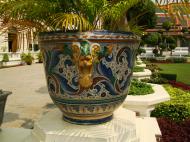 Asisbiz Grand Palace beautifully designed Chinese Mosaic flower pots Bangkok 02