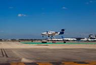 Asisbiz Holding sort RWY34L as a Beech 76 Duchess lands on RWY25L Long Beach California 01