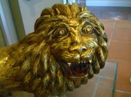 Asisbiz HCMC Museum exhibits antique golden lion 2009 05