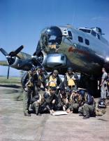 Asisbiz WWII color photo of USAAF 43 37704 B 17G Fortress 8AF 381BG535BS MSJ Button Nose Ridgewell Jun 1944 01