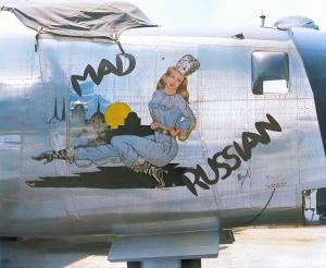 Asisbiz USAAF 44 41846 Consolidated B 24M Liberator 5AF 43BG65BS named the Mad Russian PTO 1944