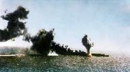 Asisbiz Japanese aircraft carrier Shoho under attack by US Navy carrier aircraft 7th May 1942 80 G 17026